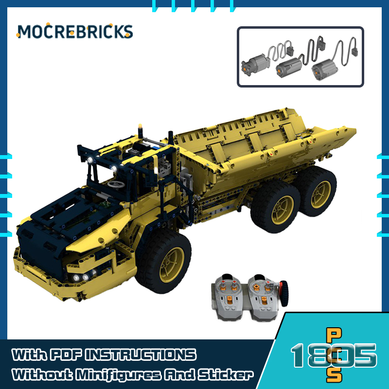 Dump Truck Toy - MOC الحضرية المتقدمة اللبنات المخصصة RC