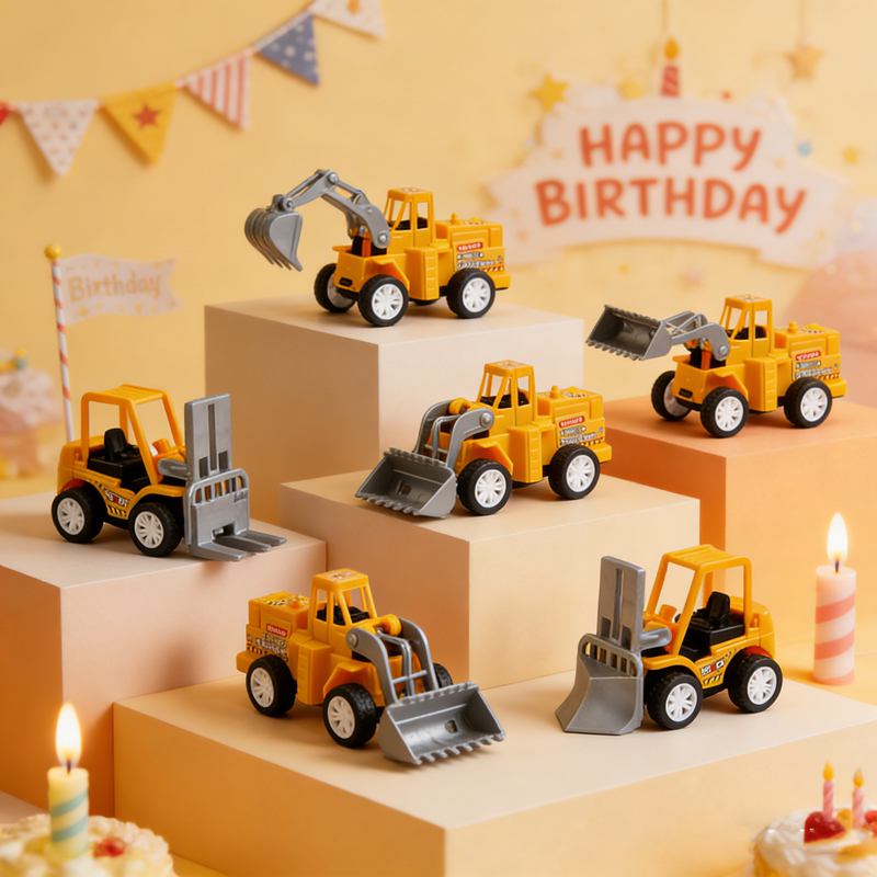 Dump Truck Toy - 6 قطع من سيارات البناء الصغيرة،
