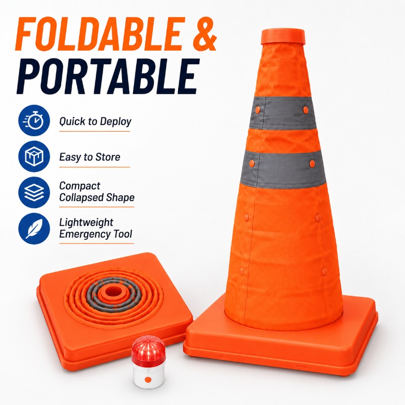 مخروط مرور قابل للطي ومحمول 30 - مراجعة Road Traffic Cone وسعره