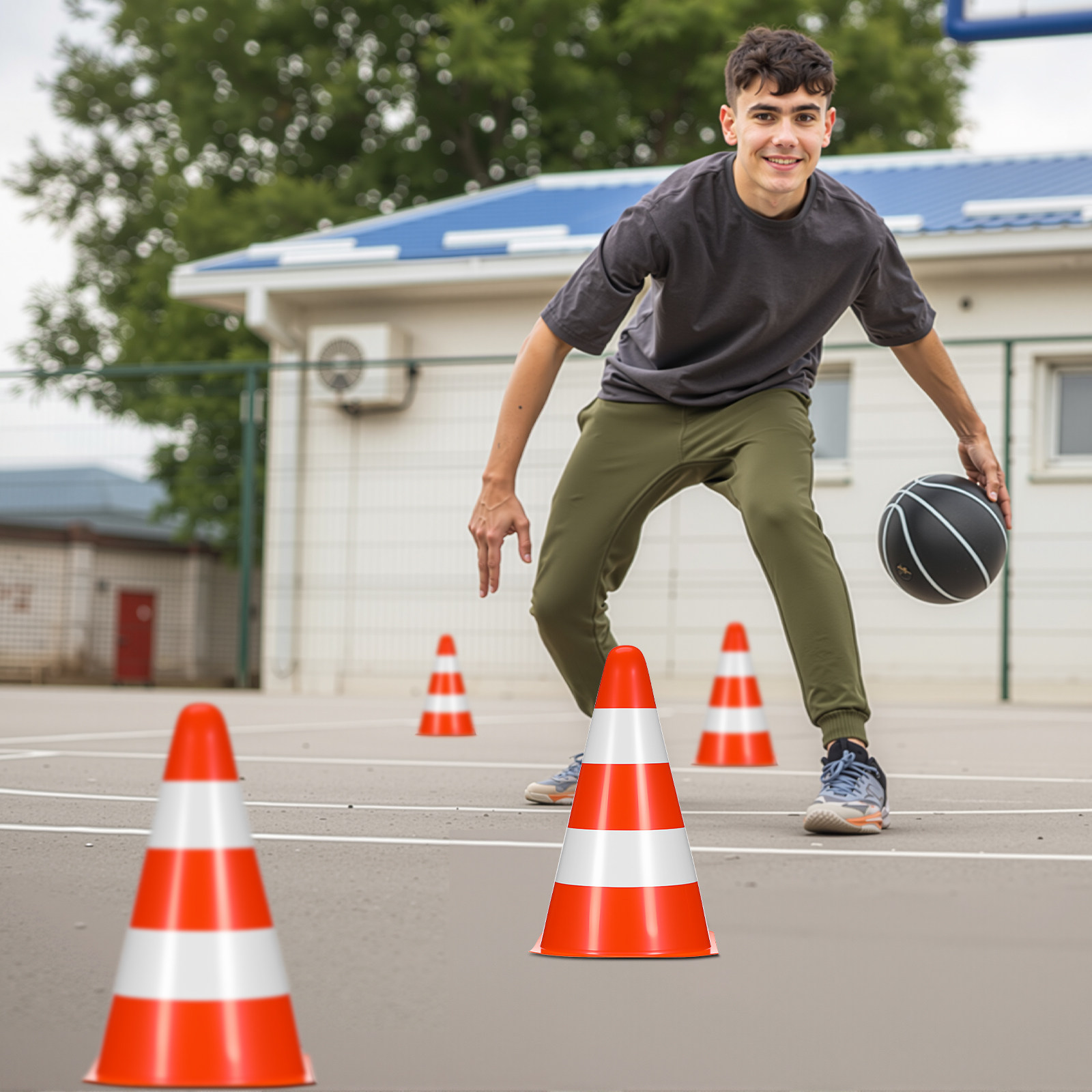 6 قطع من أقماع المرور البلاستي - مراجعة Road Traffic Cone وسعره