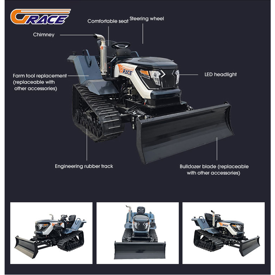 جرار زاحف صغير قابل للتخصيص مع - مراجعة Mini Bulldozer Attachments وسعره